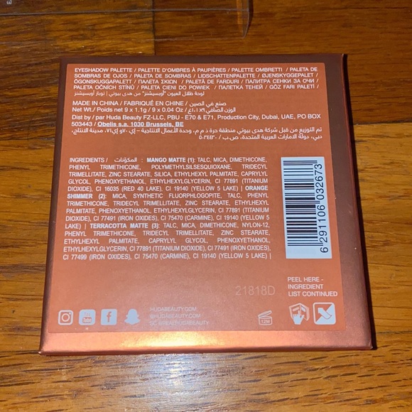 New Huda Beauty Topaz Obsessions eyeshadow makeup palette - Picture 4 of 4